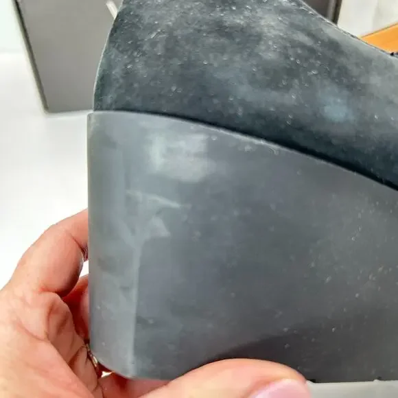 Vionic Sereno Wedge Slip On Black Nubuck Pumps I8693L1001 Women's 11 Wide - Picture 13 of 14